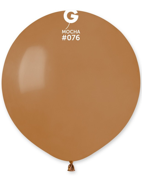 19in Gemar Standard Mocha Balloons 25ct #076 - Joker Party Supply