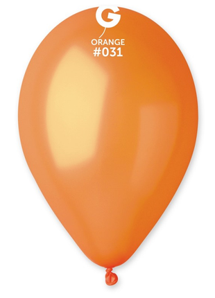 12in Gemar Metallic Orange Balloons 50ct #031 - Joker Party Supply