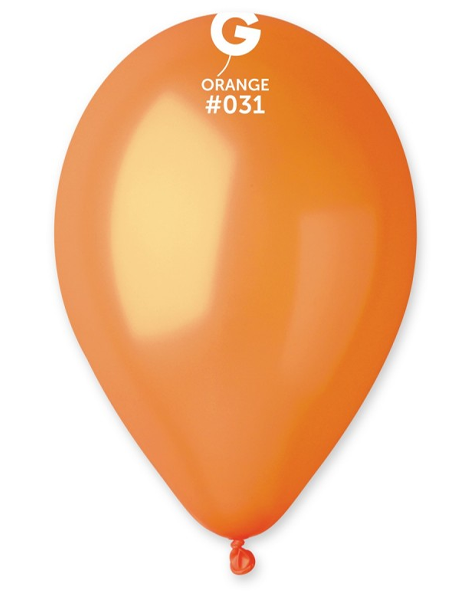 12in Gemar Metallic Orange Balloons 50ct #031 - Joker Party Supply