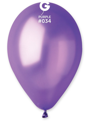 12in Gemar Metallic Purple Balloons 50ct #034 - Joker Party Supply
