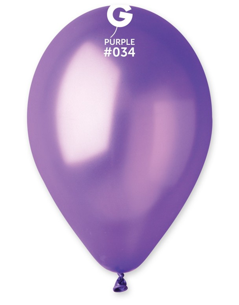 12in Gemar Metallic Purple Balloons 50ct #034 - Joker Party Supply