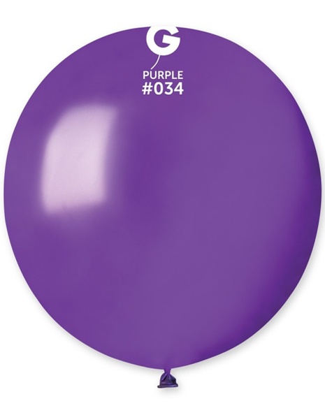 19in Gemar Metallic Purple Balloons 25ct #034 - Joker Party Supply