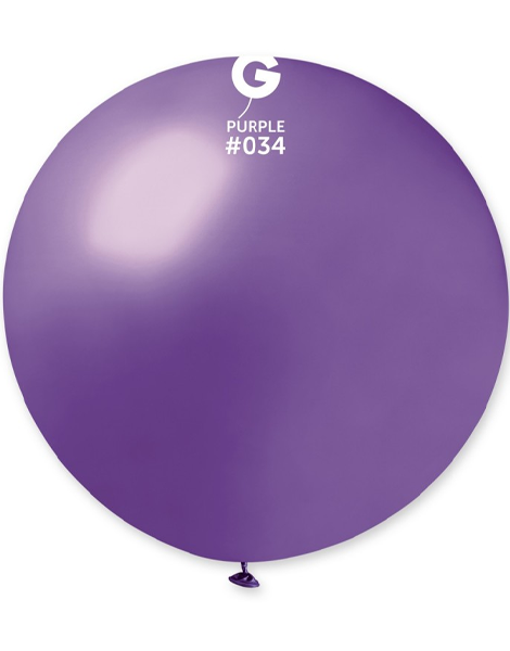 31in Gemar Metallic Purple Balloon 1ct #034 - Joker Party Supply