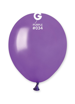 5in Gemar Metallic Purple Balloons 100ct # 034 - Joker Party Supply