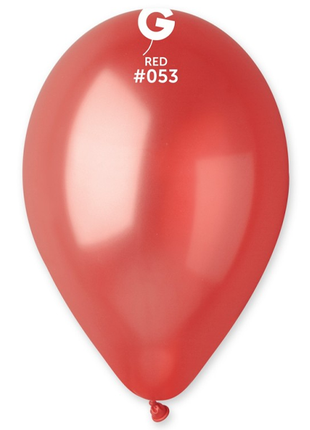 12in Gemar Metallic Red Balloons 50ct - Joker Party Supply