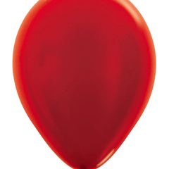 5in Sempertex Metallic Red 100ct - Joker Party Supply