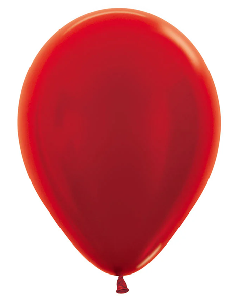 5in Sempertex Metallic Red 100ct - Joker Party Supply