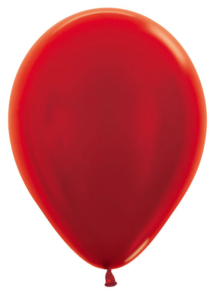 11in Sempertex Metallic Red 100ct - Joker Party Supply