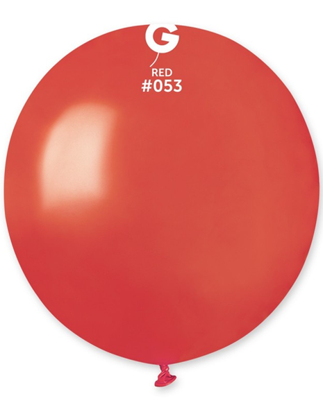 19in Gemar Metallic Red Balloons 25ct - Joker Party Supply
