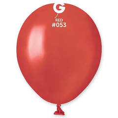 5in Gemar Metallic Red Balloons 100ct #053 - Joker Party Supply