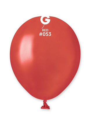 5in Gemar Metallic Red Balloons 100ct #053 - Joker Party Supply