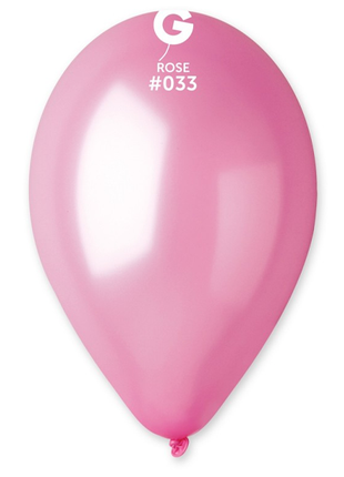 12in Gemar Metallic Rose Balloons 50ct #033 - Joker Party Supply
