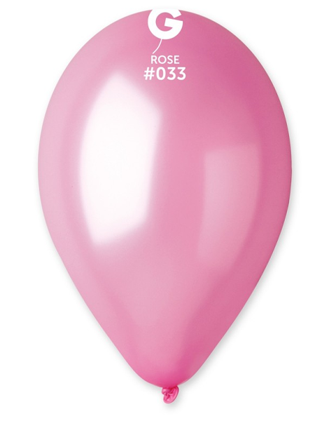 12in Gemar Metallic Rose Balloons 50ct #033 - Joker Party Supply