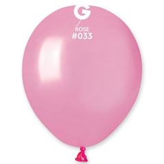5in Gemar Metallic Rose Balloons 100ct #033 - Joker Party Supply