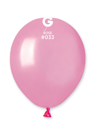 5in Gemar Metallic Rose Balloons 100ct #033 - Joker Party Supply