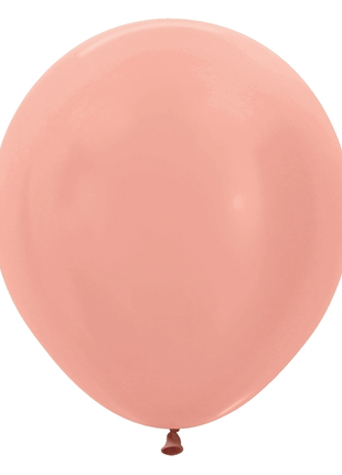 18in Sempertex Metallic Rose Gold 25ct - Joker Party Supply