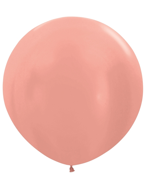 24in Sempertex Metallic Rose Gold 10ct - Joker Party Supply