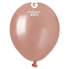5in Gemar Metallic Rose Gold Balloons 100ct #071 - Joker Party Supply