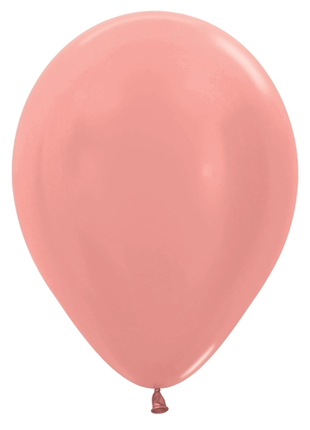 11in Sempertex Metallic Rose Gold 100ct - Joker Party Supply