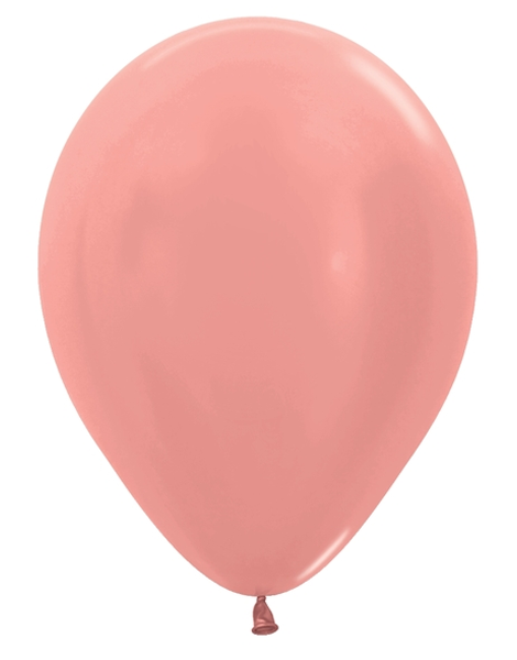 11in Sempertex Metallic Rose Gold 100ct - Joker Party Supply