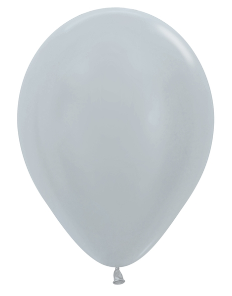 5in Sempertex Metallic Silver 100ct - Joker Party Supply