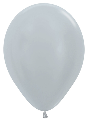 11in Sempertex Metallic Silver 100ct - Joker Party Supply
