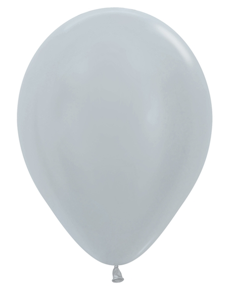 11in Sempertex Metallic Silver 100ct - Joker Party Supply