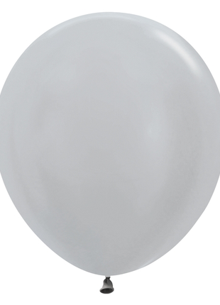18in Sempertex Metallic Silver 25ct - Joker Party Supply