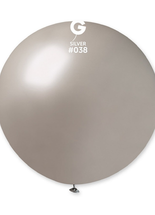 31in Gemar Metallic Silver Balloon 1ct #038 - Joker Party Supply