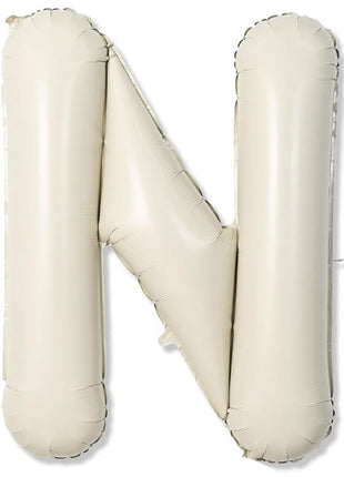 40in Joker Party White Sand Letter N Balloon - Joker Party Supply