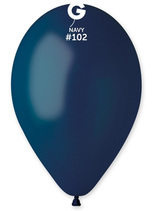 12in Gemar Standard Navy Balloons 50ct #102 - Joker Party Supply