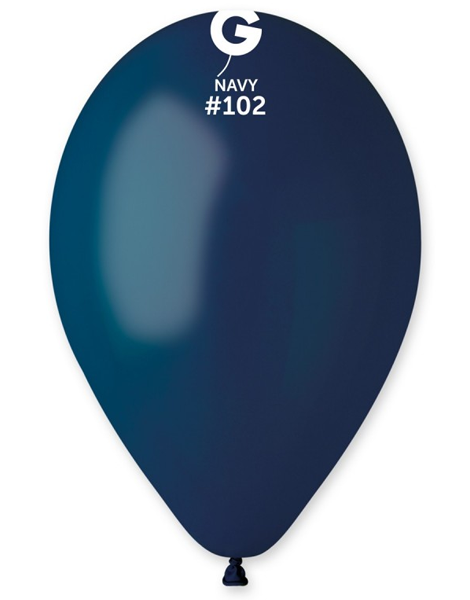 12in Gemar Standard Navy Balloons 50ct #102 - Joker Party Supply