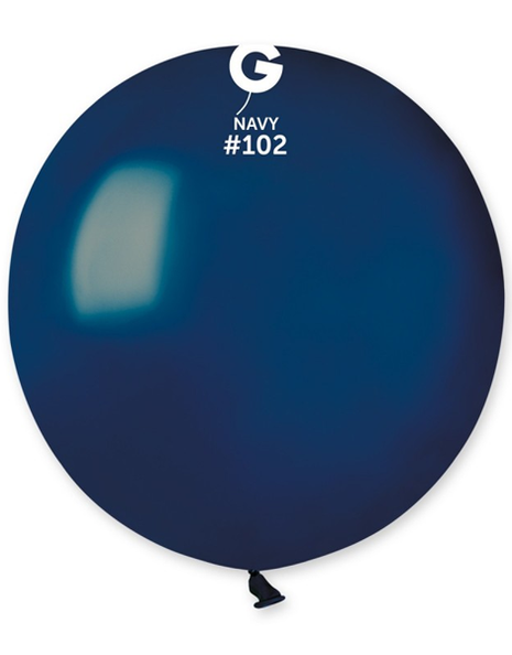19in Gemar Standard Navy Balloons 25ct #102 - Joker Party Supply