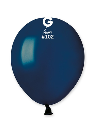 5in Gemar Standard Navy Balloons 100 # 102 - Joker Party Supply
