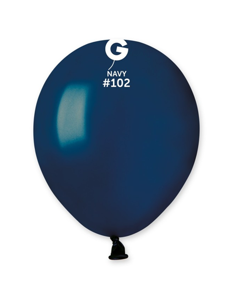 5in Gemar Standard Navy Balloons 100 # 102 - Joker Party Supply