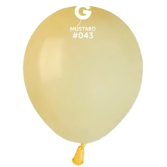 5in Gemar Standard Mustard Balloons 100 # 043 - Joker Party Supply
