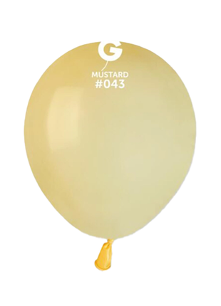 5in Gemar Standard Mustard Balloons 100 # 043 - Joker Party Supply