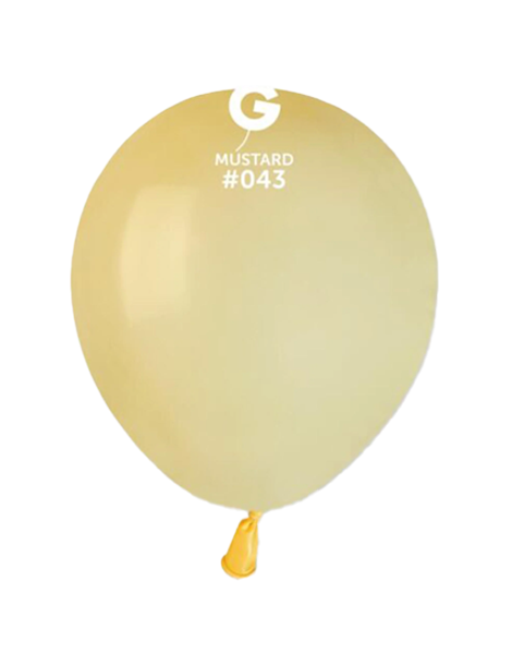 5in Gemar Standard Mustard Balloons 100 # 043 - Joker Party Supply