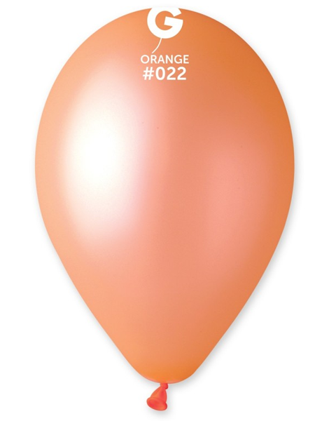 12in Gemar Neon Orange Balloons 50ct #022 - Joker Party Supply