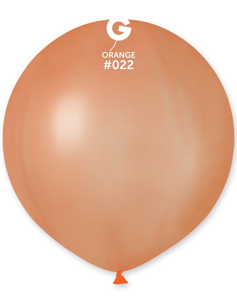 19in Gemar Neon Orange Balloons 25ct #022 - Joker Party Supply