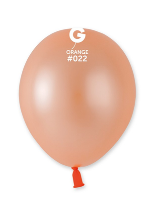 5in Gemar Neon Orange Balloons 100ct #022 - Joker Party Supply