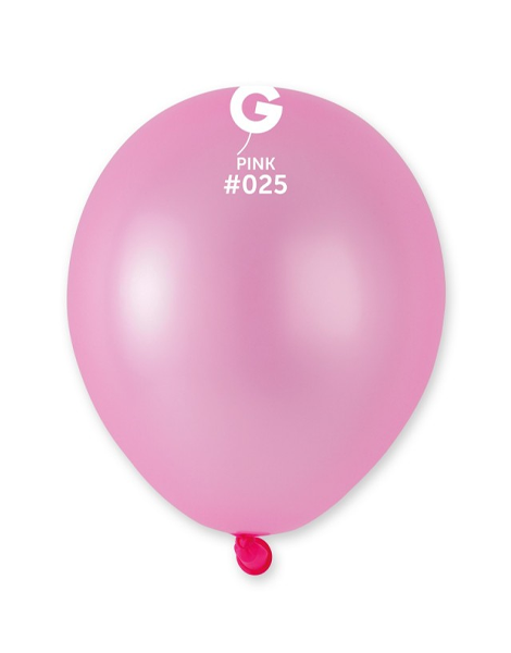 5in Gemar Neon Pink Balloons 100ct #025 - Joker Party Supply