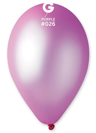 12in Gemar Neon Purple Balloons 50ct #026 - Joker Party Supply