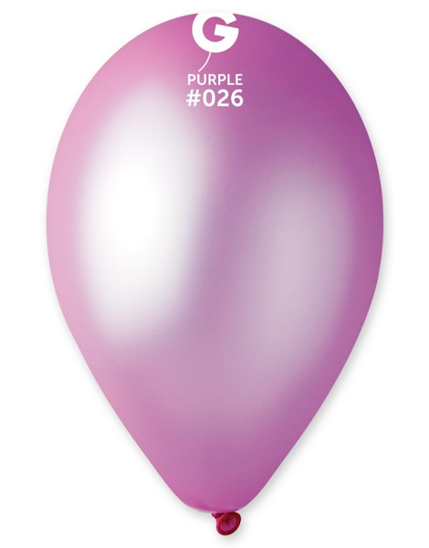 12in Gemar Neon Purple Balloons 50ct #026 - Joker Party Supply