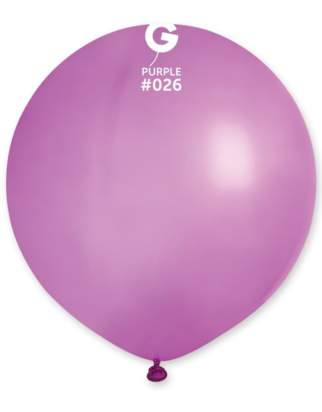 19in Gemar Neon Purple Balloons 25ct #026 - Joker Party Supply