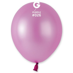 5in Gemar Neon Purple Balloons 100ct #026 - Joker Party Supply