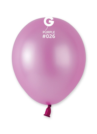 5in Gemar Neon Purple Balloons 100ct #026 - Joker Party Supply