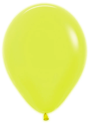 11in Sempertex Neon Yellow 100ct - Joker Party Supply