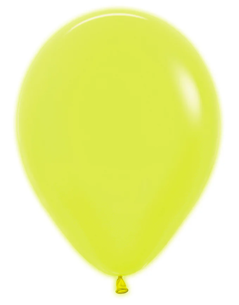 5in Sempertex Neon Yellow 100ct - Joker Party Supply