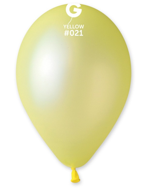 12in Gemar Neon Yellow Balloons 50ct #021 - Joker Party Supply